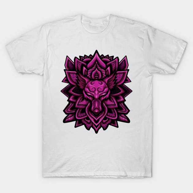 Mandala Kitsune T-Shirt by Arts of Roice